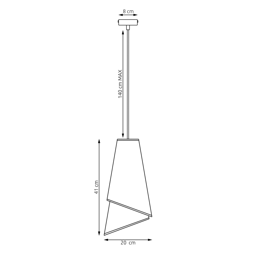 Κρεμαστό φωτιστικό με καλώδιο MODA 1xE27/15W/230V λευκό/χρυσό