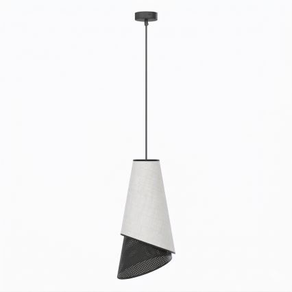 Κρεμαστό φωτιστικό με καλώδιο MODA 1xE27/15W/230V γκρι/μαύρο