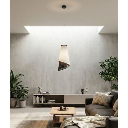 Κρεμαστό φωτιστικό με καλώδιο MODA 1xE27/15W/230V γκρι/μαύρο