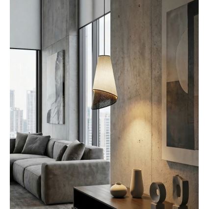 Κρεμαστό φωτιστικό με καλώδιο MODA 1xE27/15W/230V γκρι/μαύρο