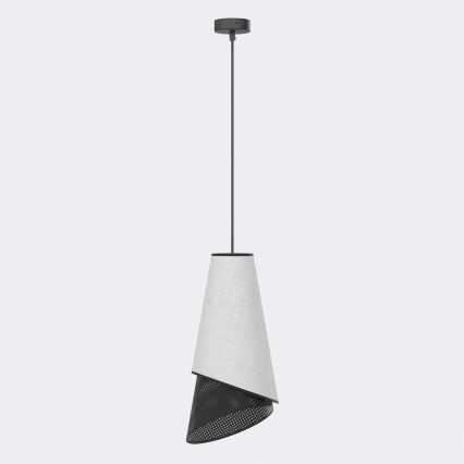Κρεμαστό φωτιστικό με καλώδιο MODA 1xE27/15W/230V γκρι/μαύρο