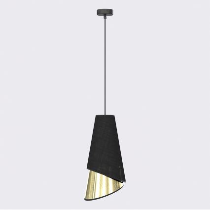 Κρεμαστό φωτιστικό με καλώδιο MODA 1xE27/15W/230V μαύρο/χρυσό