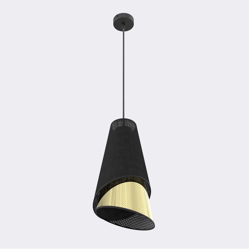 Κρεμαστό φωτιστικό με καλώδιο MODA 1xE27/15W/230V μαύρο/χρυσό