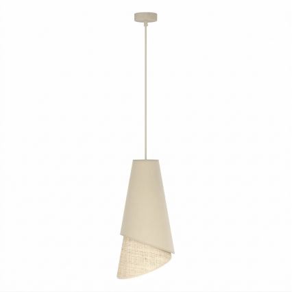 Κρεμαστό φωτιστικό με καλώδιο MODA 1xE27/15W/230V μπεζ/ρατάν