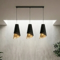 Κρεμαστό φωτιστικό με καλώδιο MODA 3xE27/15W/230V μαύρο/χρυσό