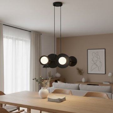 Κρεμαστό φωτιστικό με καλώδιο MODEL 4xG9/8W/230V μαύρο