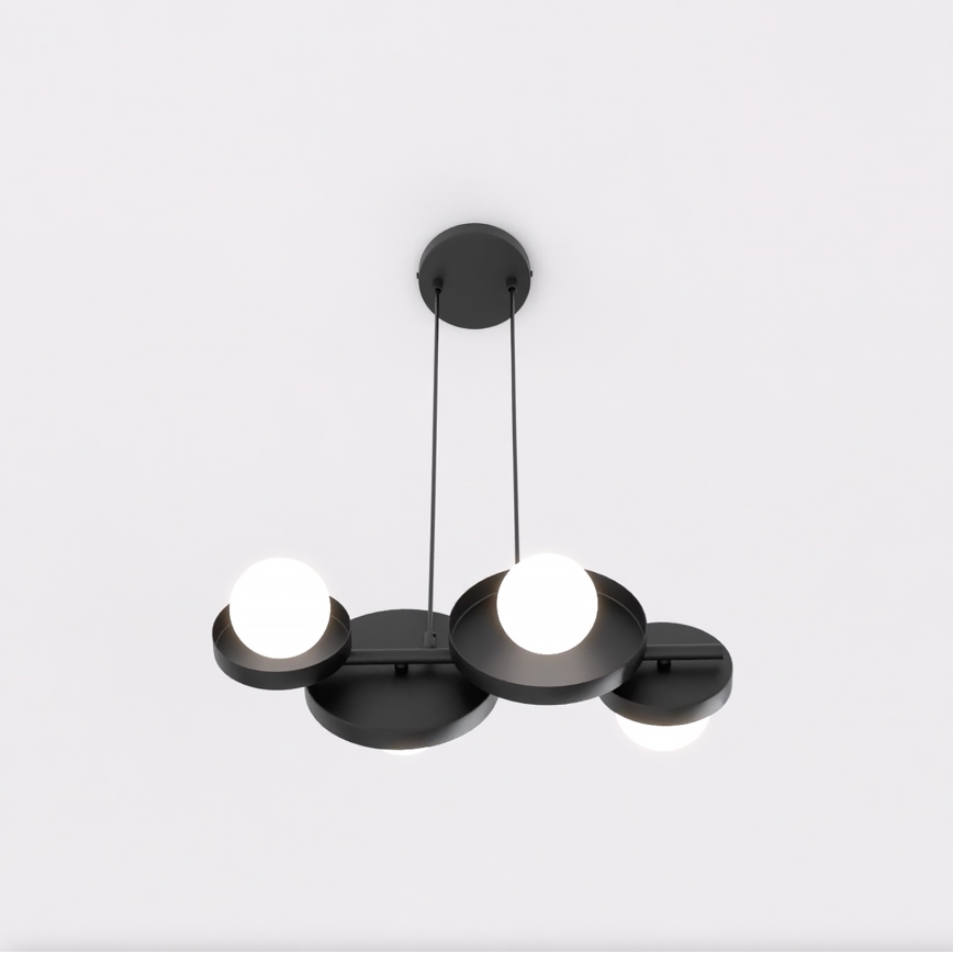 Κρεμαστό φωτιστικό με καλώδιο MODEL 4xG9/8W/230V μαύρο