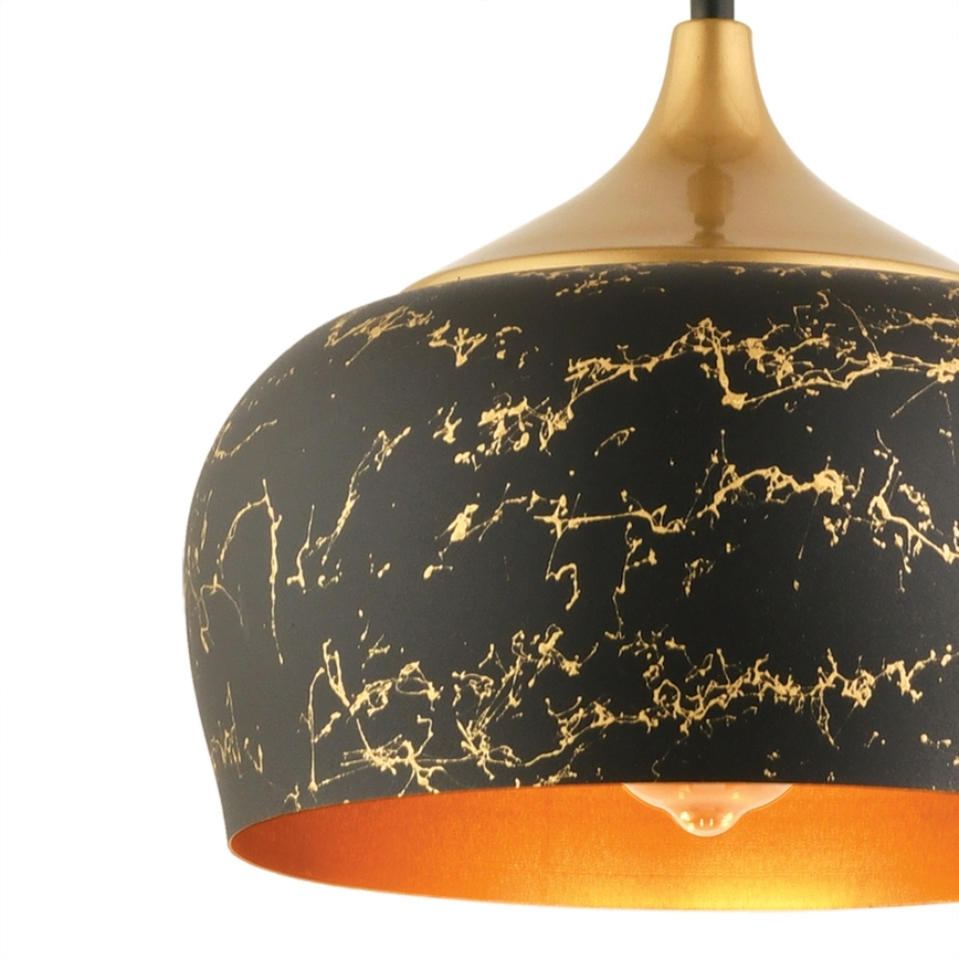 Κρεμαστό φωτιστικό με καλώδιο MONZA 1xE27/40W/230V διάμ. 30 εκ. μαύρο/μπρονζέ