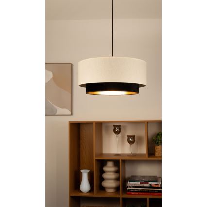 Κρεμαστό φωτιστικό με καλώδιο NATIA 1xE27/60W/230V λευκό/μαύρο