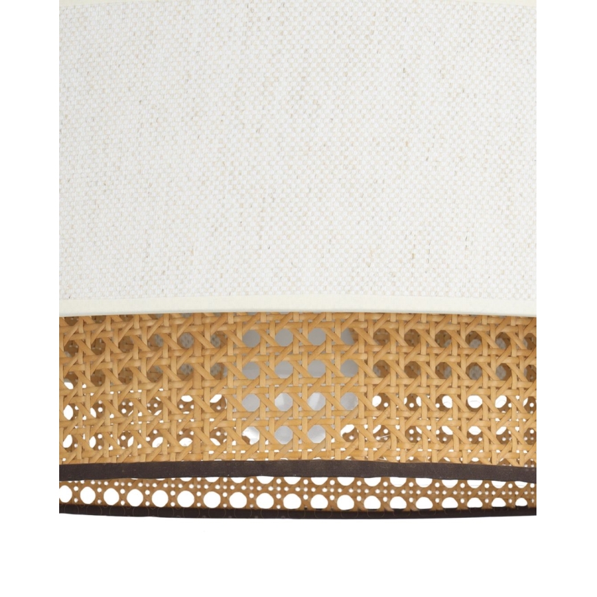 Κρεμαστό φωτιστικό με καλώδιο NATIA 1xE27/60W/230V Ø 45 cm λευκό/καφέ