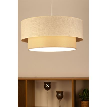 Κρεμαστό φωτιστικό με καλώδιο NATIA 1xE27/60W/230V, Ø 45 cm, εκρού