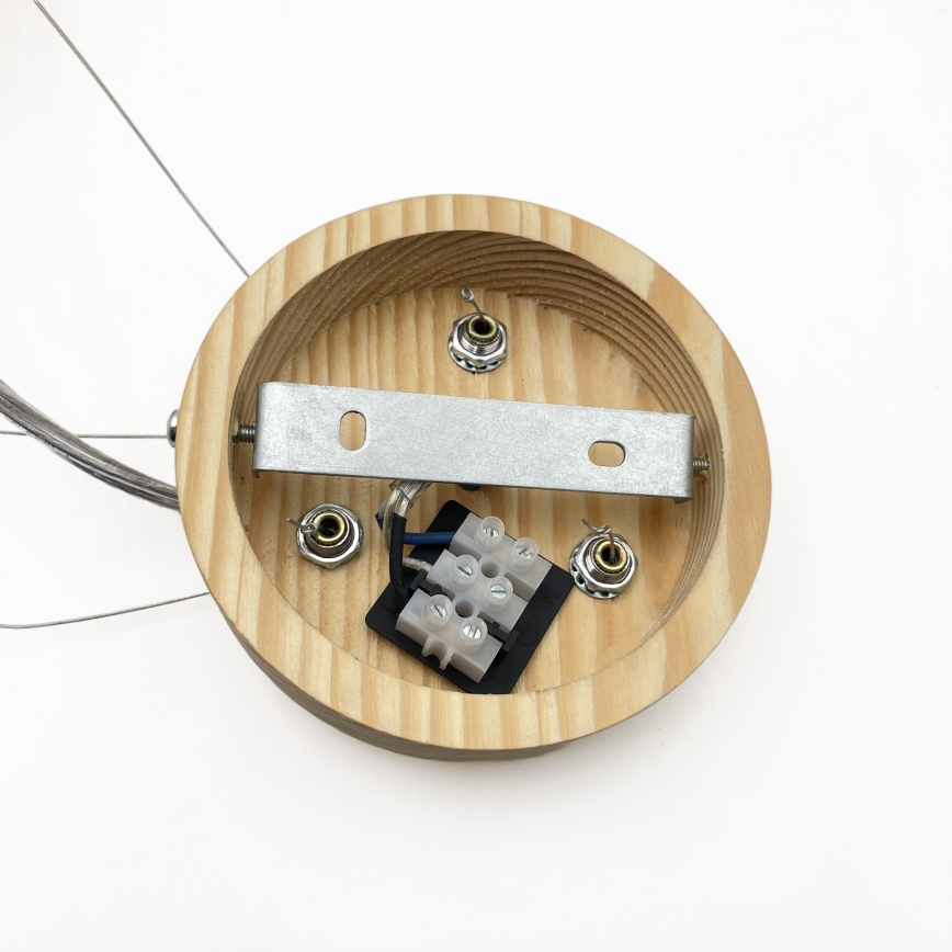 Κρεμαστό φωτιστικό με καλώδιο NATURAL MODERN 3xE27/15W/230V, διάμ. 47,5 εκ., από πεύκο
