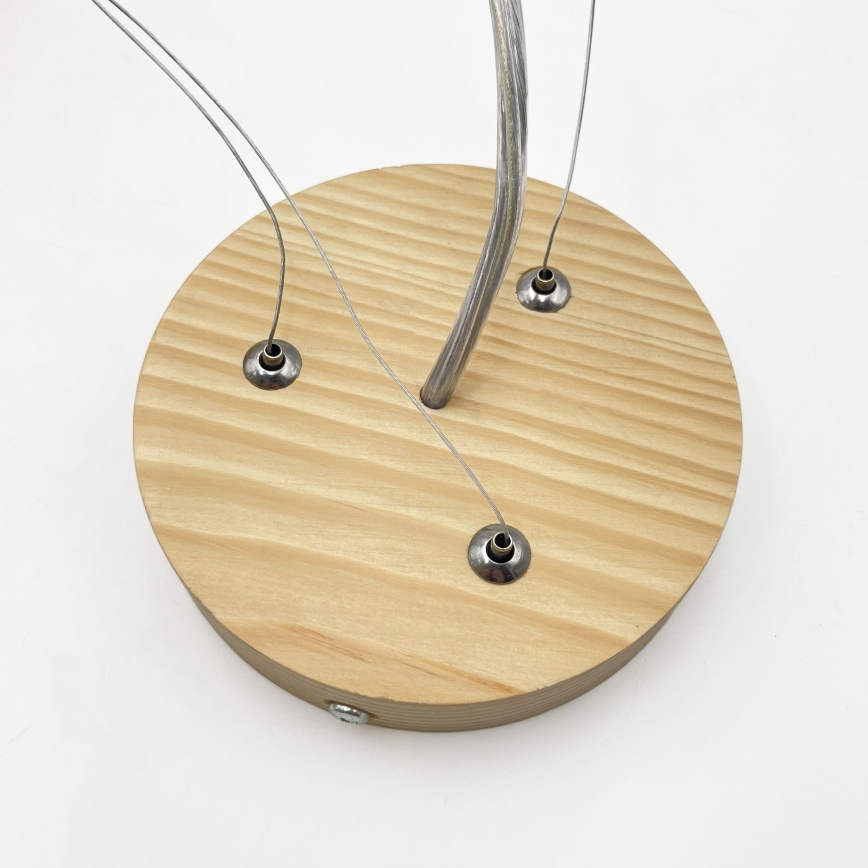 Κρεμαστό φωτιστικό με καλώδιο NATURAL MODERN 3xE27/15W/230V, διάμ. 47,5 εκ., από πεύκο
