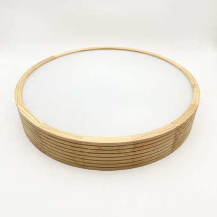 Κρεμαστό φωτιστικό με καλώδιο NATURAL MODERN 3xE27/15W/230V, διάμ. 47,5 εκ., από πεύκο