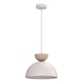 Κρεμαστό φωτιστικό με καλώδιο NEVIS 1xE27/15W/230V Ø 29 cm εκρού
