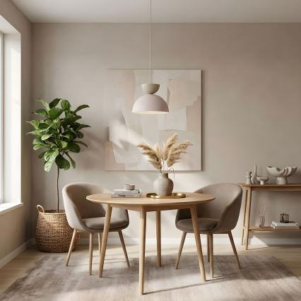 Κρεμαστό φωτιστικό με καλώδιο NEVIS 1xE27/15W/230V Ø 29 cm εκρού