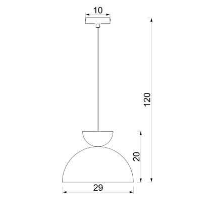 Κρεμαστό φωτιστικό με καλώδιο NEVIS 1xE27/15W/230V Ø 29 cm εκρού