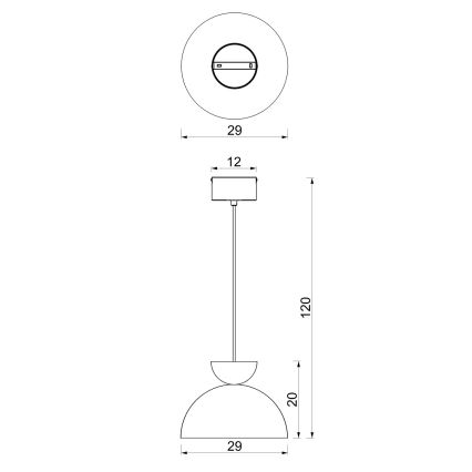 Κρεμαστό φωτιστικό με καλώδιο NEVIS 1xE27/15W/230V Ø 29 cm μπεζ