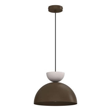 Κρεμαστό φωτιστικό με καλώδιο NEVIS 1xE27/15W/230V Ø 29 εκ. καφέ