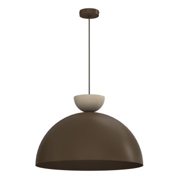 Κρεμαστό φωτιστικό με καλώδιο NEVIS 1xE27/15W/230V Ø 50 cm καφέ
