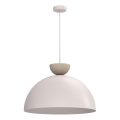 Κρεμαστό φωτιστικό με καλώδιο NEVIS 1xE27/15W/230V Ø 50 cm σε κρεμ απόχρωση