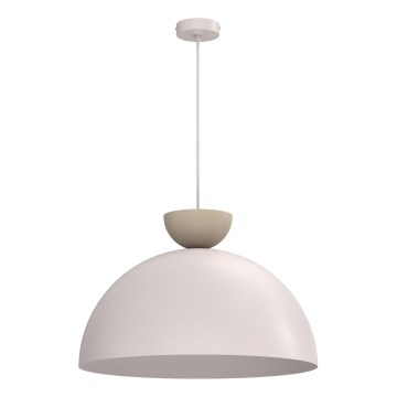 Κρεμαστό φωτιστικό με καλώδιο NEVIS 1xE27/15W/230V Ø 50 cm σε κρεμ απόχρωση