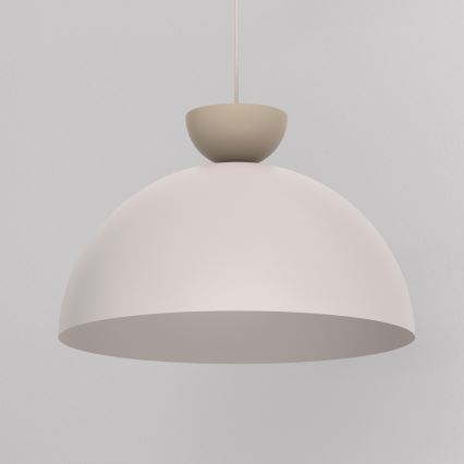 Κρεμαστό φωτιστικό με καλώδιο NEVIS 1xE27/15W/230V Ø 50 cm σε κρεμ απόχρωση