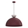 Κρεμαστό φωτιστικό με καλώδιο NEVIS 1xE27/15W/230V Ø 50 cm βουργουνδί