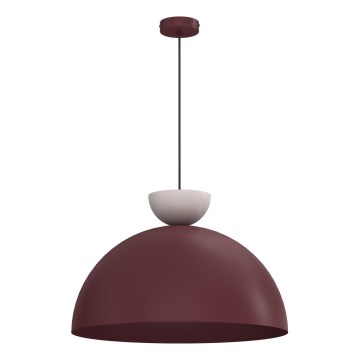 Κρεμαστό φωτιστικό με καλώδιο NEVIS 1xE27/15W/230V Ø 50 cm βουργουνδί