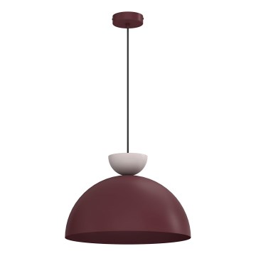Κρεμαστό φωτιστικό με καλώδιο NEVIS, 1xE27/15W/230V, διάμ. 38 cm, μπορντό