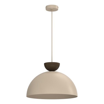 Κρεμαστό φωτιστικό με καλώδιο NEVIS, 1xE27/15W/230V, διάμετρος 38 cm, μπεζ