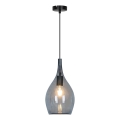 Κρεμαστό φωτιστικό με καλώδιο NEXT 1xE27/40W/230V καπνιστό μαύρο