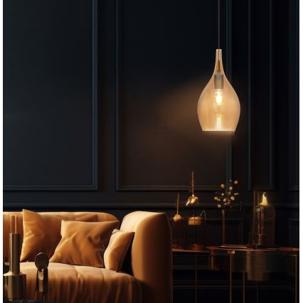 Κρεμαστό φωτιστικό με καλώδιο NEXT 1xE27/40W/230V πορτοκαλί/μαύρο