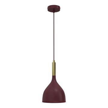 Κρεμαστό φωτιστικό με καλώδιο NOAK 1xE27/15W/230V βουργουνδί