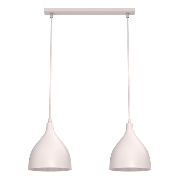 Κρεμαστό φωτιστικό με καλώδιο NOAK CLASSIC 2xE27/15W/230V σε εκρού χρώμα