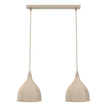 Κρεμαστό φωτιστικό με καλώδιο NOAK CLASSIC 2xE27/15W/230V μπεζ