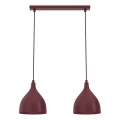 Κρεμαστό φωτιστικό με καλώδιο NOAK CLASSIC 2xE27/15W/230V μπορντό
