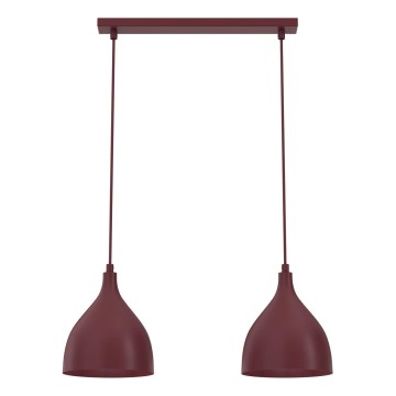 Κρεμαστό φωτιστικό με καλώδιο NOAK CLASSIC 2xE27/15W/230V μπορντό