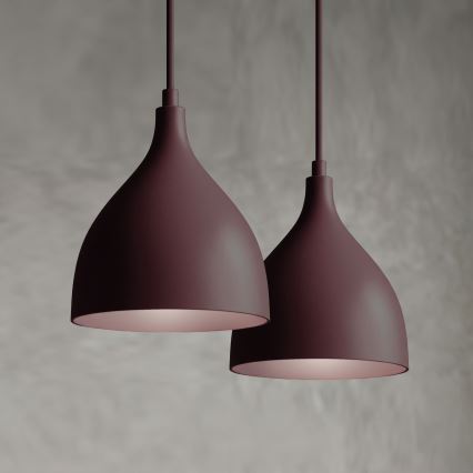Κρεμαστό φωτιστικό με καλώδιο NOAK CLASSIC 2xE27/15W/230V μπορντό