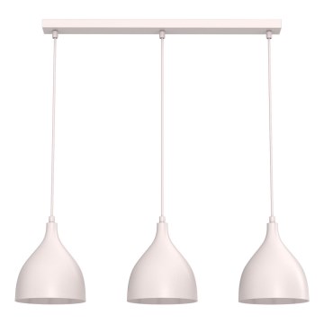 Κρεμαστό φωτιστικό με καλώδιο NOAK CLASSIC 3xE27/15W/230V, εκρού χρώματος
