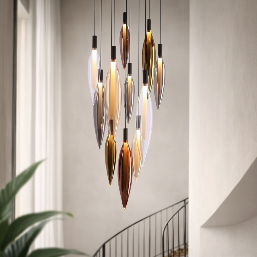 Κρεμαστό φωτιστικό με καλώδιο NORDIC 11xG9/5W/230V μαύρο