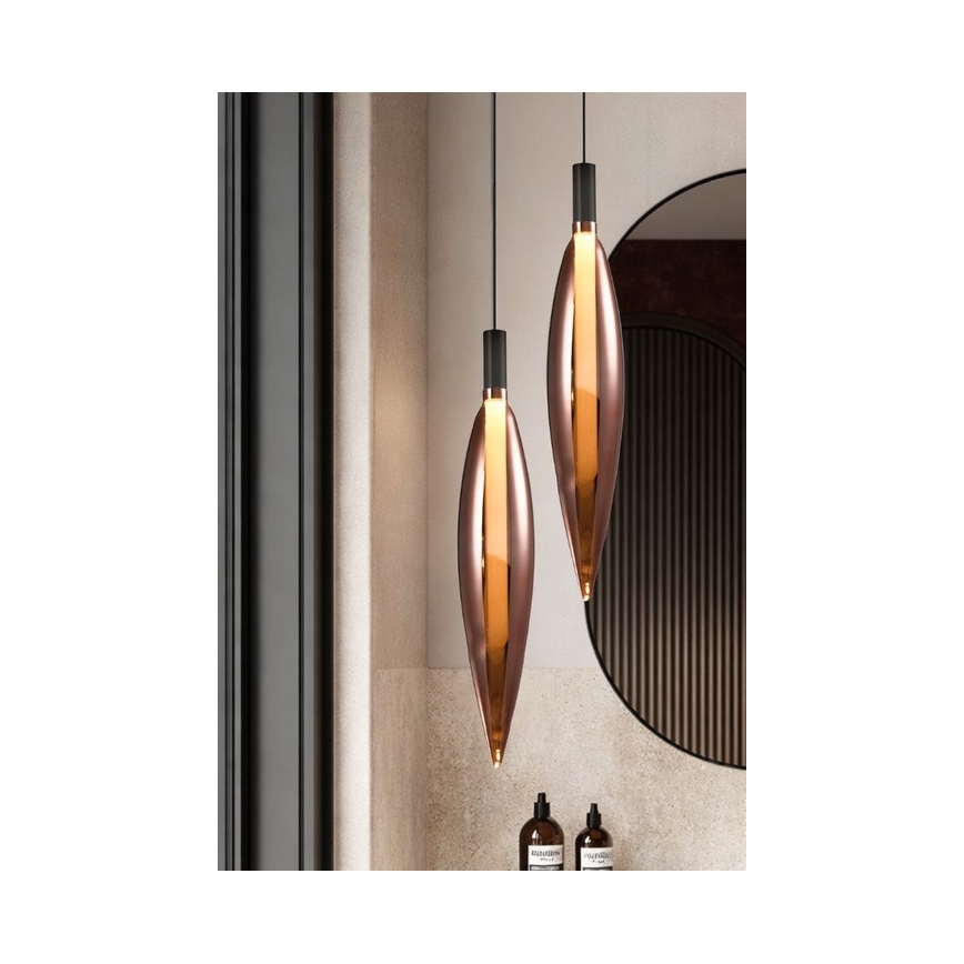 Κρεμαστό φωτιστικό με καλώδιο NORDIC 1xG9/5W/230V μαύρο/χάλκινο