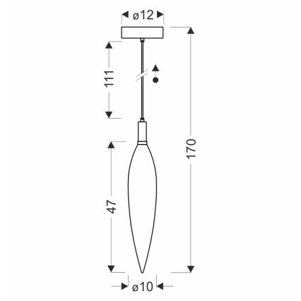 Κρεμαστό φωτιστικό με καλώδιο NORDIC 1xG9/5W/230V μαύρο/χάλκινο
