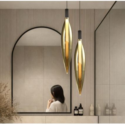 Κρεμαστό φωτιστικό με καλώδιο NORDIC 1xG9/5W/230V μαύρο/χρυσό