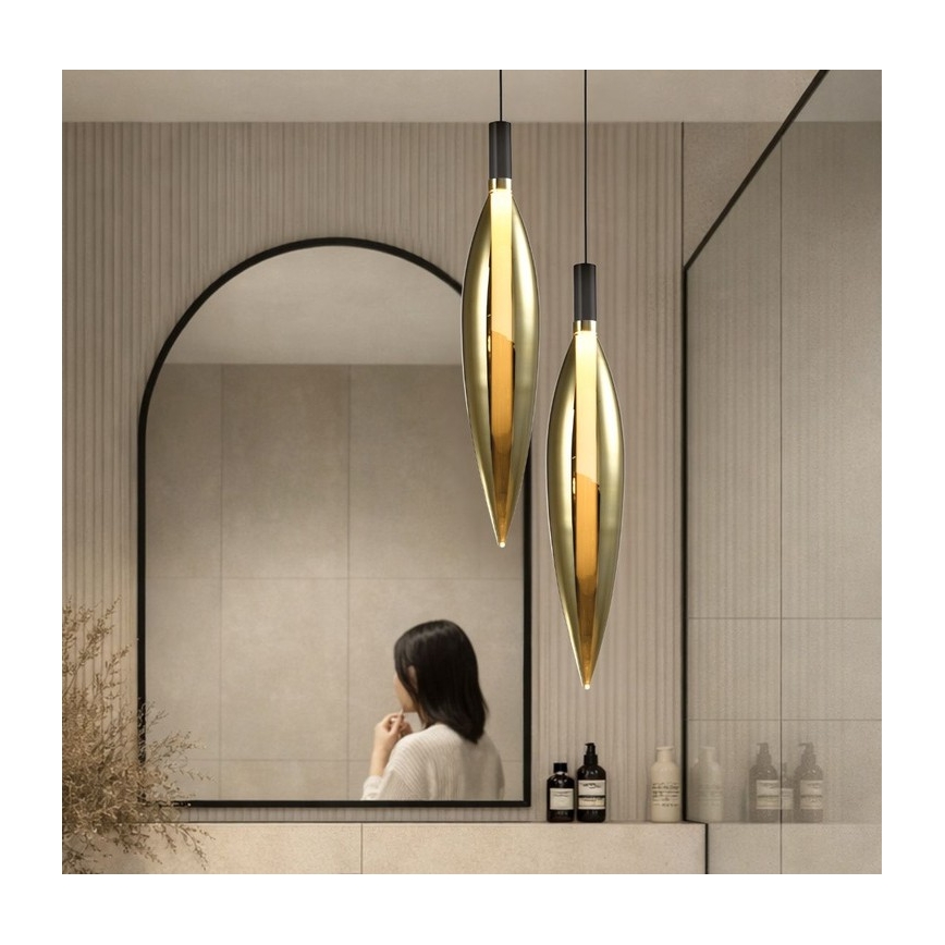 Κρεμαστό φωτιστικό με καλώδιο NORDIC 1xG9/5W/230V μαύρο/χρυσό