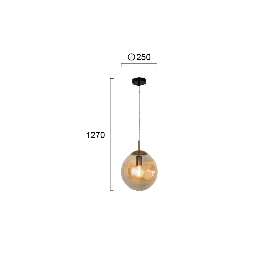 Κρεμαστό φωτιστικό με καλώδιο OSCAR 1xE27/40W/230V καπνιστό μπεζ