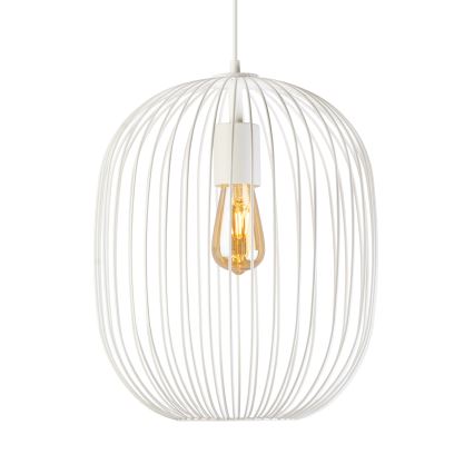 Κρεμαστό φωτιστικό με καλώδιο OVELLA 1xE27/15W/230V Ø 34 cm εκρού