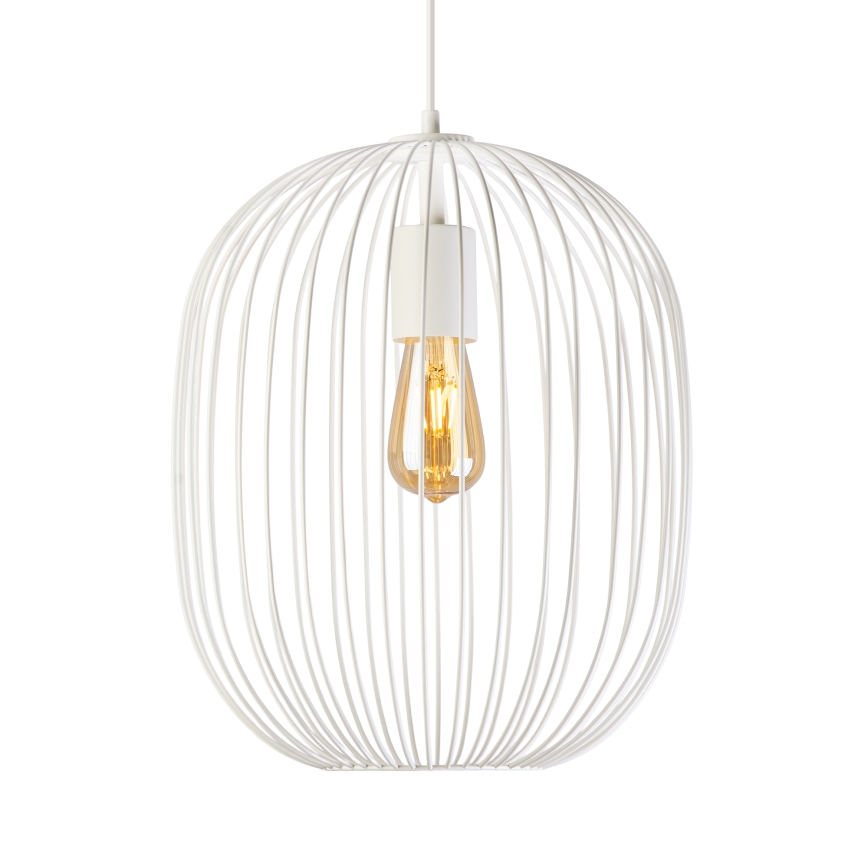 Κρεμαστό φωτιστικό με καλώδιο OVELLA 1xE27/15W/230V Ø 34 cm εκρού