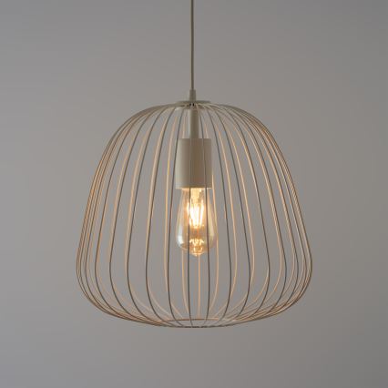 Κρεμαστό φωτιστικό με καλώδιο OVELLA 1xE27/15W/230V Ø 36 cm εκρού