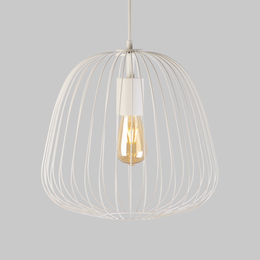 Κρεμαστό φωτιστικό με καλώδιο OVELLA 1xE27/15W/230V Ø 36 cm εκρού